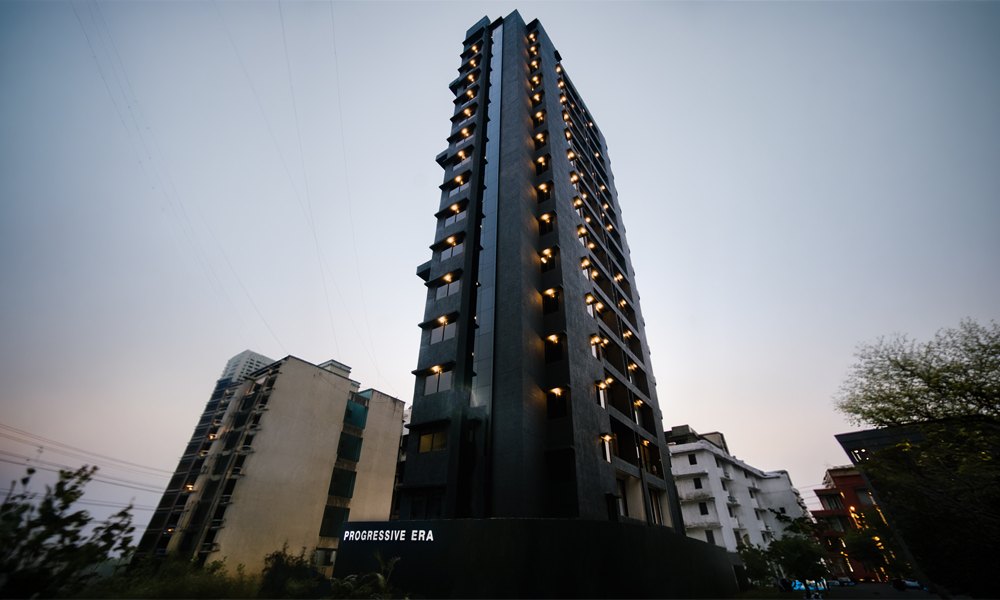 Progressive ERA tower at dusk, Sector 11 Kopar Khairane